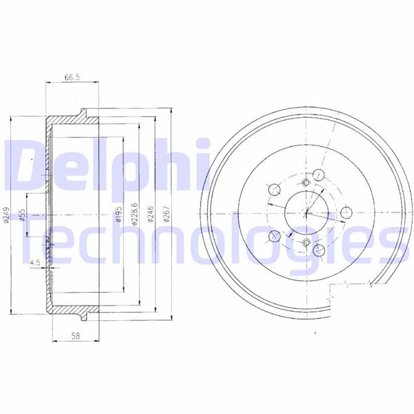 DELPHI BF405 Fren Sistemleri Fren Kampanası - TOYOTA AVENSIS (_T22_) uyumlu