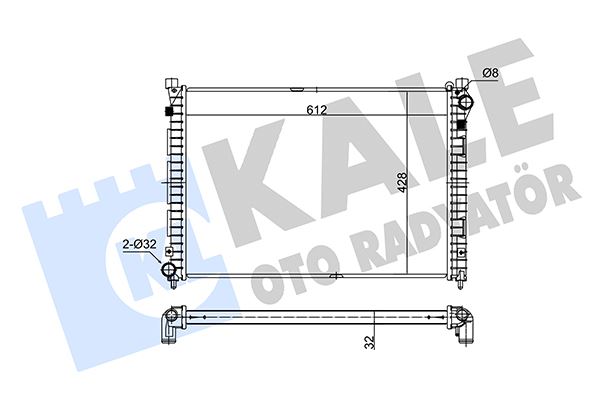 KALE OTO RADYATÖR 350700 Soğutma Sistemi Su Soğutucu & Parçaları - LAND ROVER FREELANDER I (L314) uyumlu