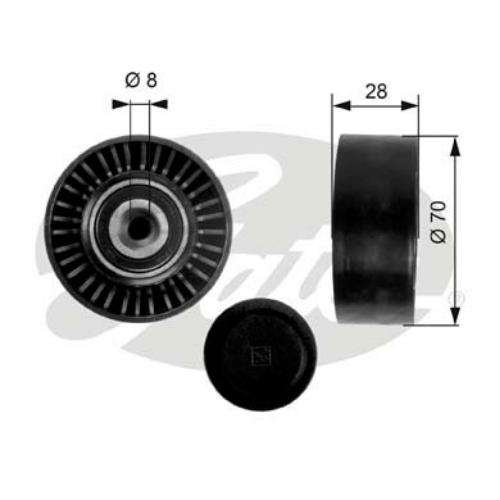 GATES T36248 Motor Yönlendirme & Kılavuz Makarası - VW TRANSPORTER T5 Minibüs/Otobüs (7HB, 7HJ, 7EB, 7EJ) uyumlu