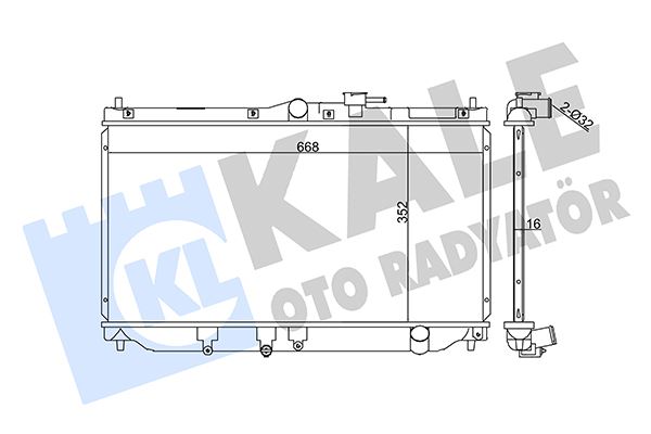 KALE OTO RADYATÖR 357700 Soğutma Sistemi Su Soğutucu & Parçaları - ROVER 600 I (RH) uyumlu