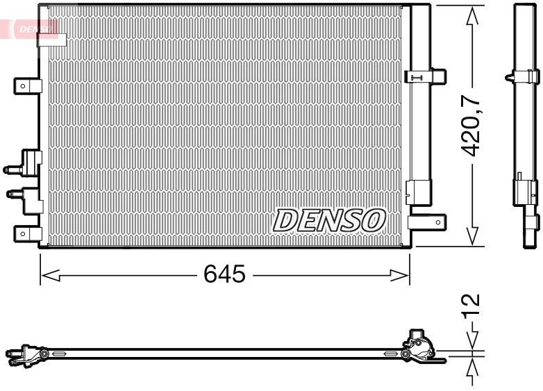 DENSO DCN01024 İklimlendirme Sistemi Klima Radyatörü - ALFA ROMEO 159 (939_) uyumlu