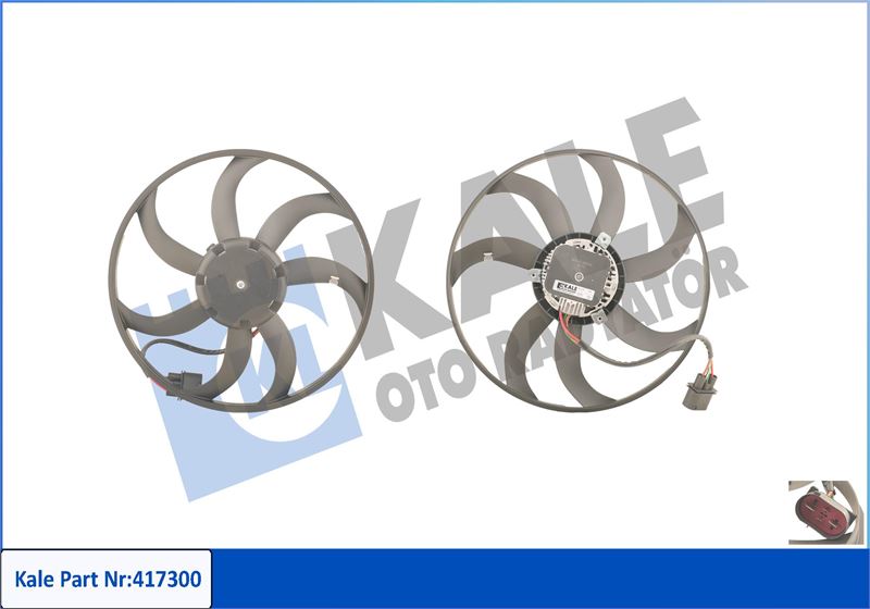 KALE OTO RADYATÖR 417300 Soğutma Sistemi Fan - VW CADDY III Kasa/büyük limuzin (2KA, 2KH, 2CA, 2CH) uyumlu