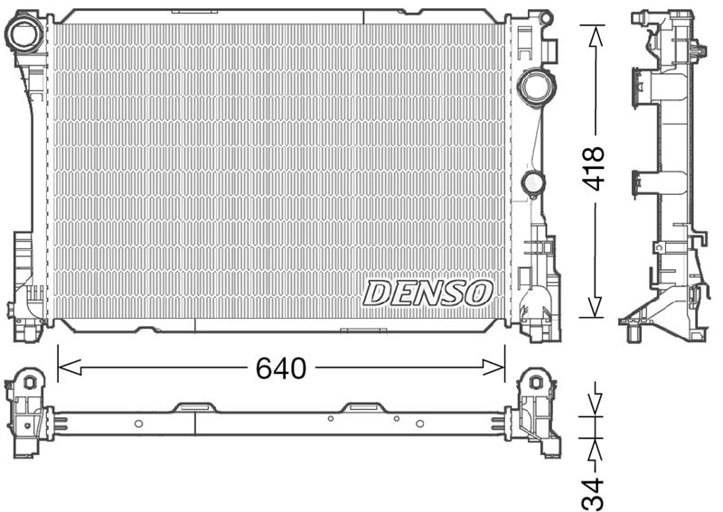 DENSO DRM17049 Soğutma Sistemi Su Soğutucu & Parçaları - MERCEDES-BENZ CLS (C218) uyumlu