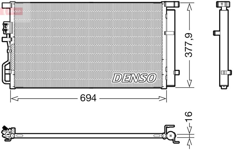DENSO DCN41019 İklimlendirme Sistemi Klima Radyatörü - HYUNDAI TUCSON (TL, TLE) uyumlu