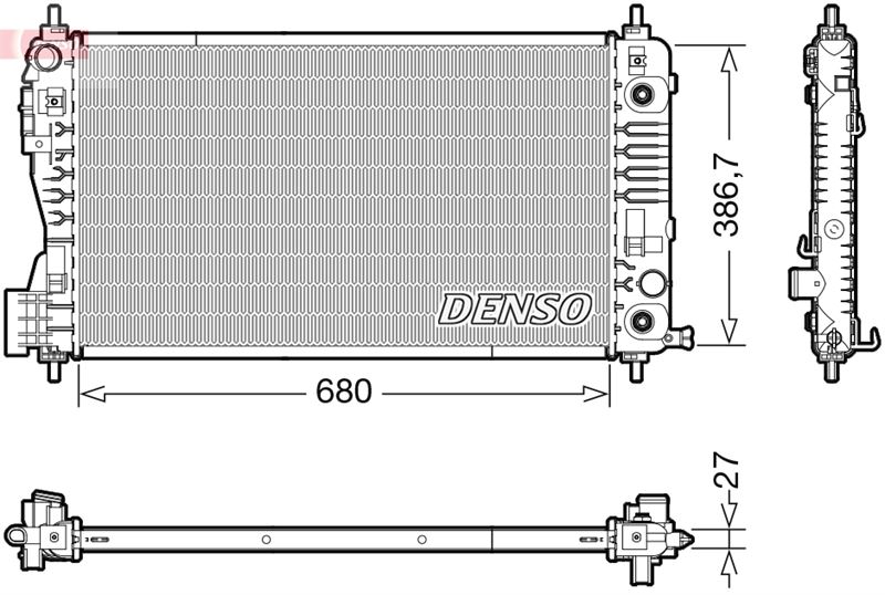 DENSO DRM99012 Soğutma Sistemi Su Soğutucu & Parçaları - OPEL INSIGNIA A Sports Tourer (G09) uyumlu