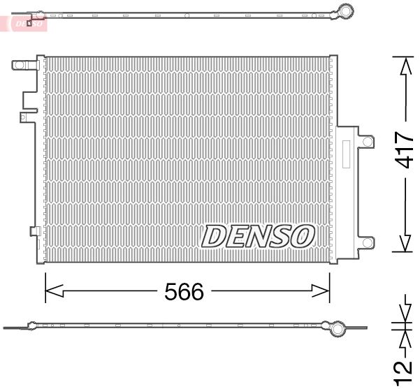 DENSO DCN06017 İklimlendirme Sistemi Klima Radyatörü - JEEP RENEGADE SUV (BU, B1, BV) uyumlu