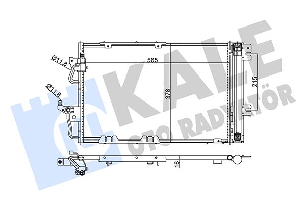 KALE OTO RADYATÖR 350650 İklimlendirme Sistemi Klima Radyatörü - OPEL ASTRA H Station wagon (A04) uyumlu