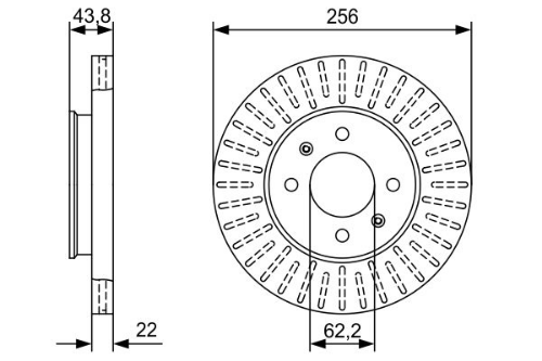 BOSCH 0 986 479 W05 Fren Sistemleri Fren Diski - KIA RIO III (UB) uyumlu