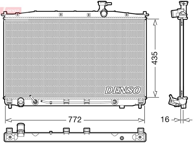 DENSO DRM41024 Soğutma Sistemi Su Soğutucu & Parçaları - HYUNDAI SANTA FÉ II (CM) uyumlu