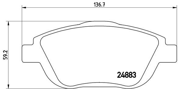 BREMBO P 61 103 Fren Sistemleri Fren Balatası - CITROËN C3 PICASSO (SH_) uyumlu