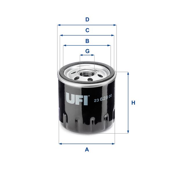 UFI 23.628.00 Motor Yağ Filtresi - RENAULT SCÉNIC III (JZ0/1_) uyumlu