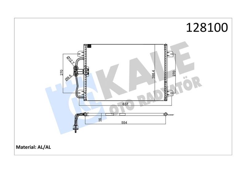 Klima Radyatörü - KALE OTO RADYATÖR - 050ABC020 Ürün Görseli