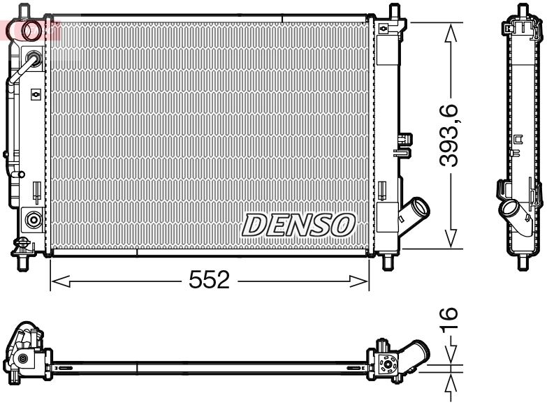 DENSO DRM41016 Soğutma Sistemi Su Soğutucu & Parçaları - HYUNDAI ELANTRA V Sedan (MD, UD) uyumlu