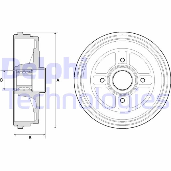DELPHI BFR496 Fren Sistemleri Fren Kampanası - RENAULT MODUS / GRAND MODUS (F/JP0_) uyumlu