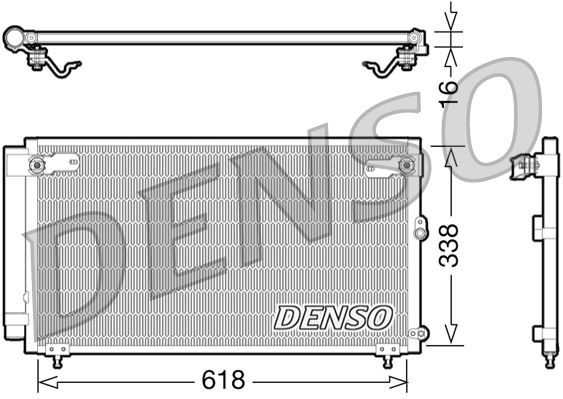 DENSO DCN51006 İklimlendirme Sistemi Klima Radyatörü - LEXUS IS I (_E1_) uyumlu