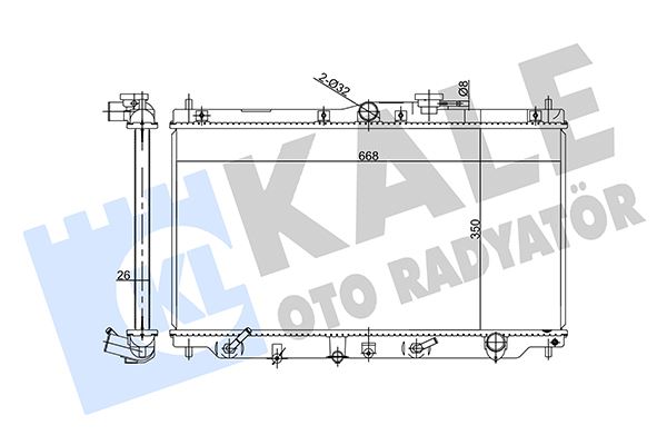 KALE OTO RADYATÖR 358550 Soğutma Sistemi Su Soğutucu & Parçaları - ROVER 600 I (RH) uyumlu