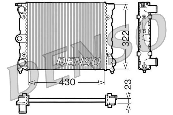 DENSO DRM32022 Soğutma Sistemi Su Soğutucu & Parçaları - VW POLO II (86C, 80) uyumlu