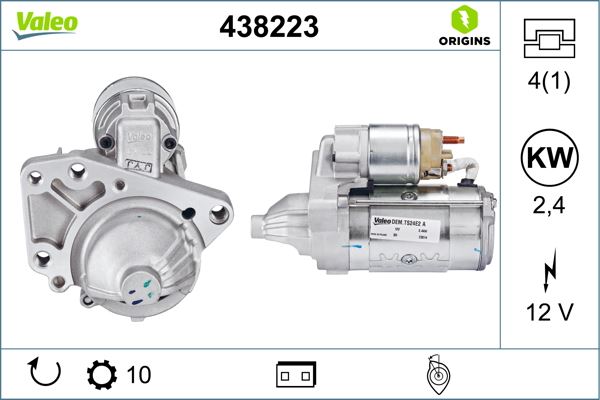VALEO 438223 Elektrik Sistemi Marş Motoru - RENAULT LATITUDE (L70_) uyumlu