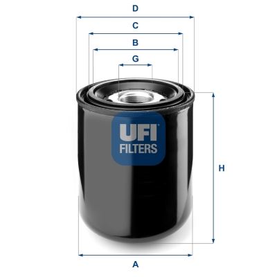 UFI 27.259.00 Fren Sistemleri Hava Kurutucu Kartuşu - MERCEDES-BENZ ACTROS MP2 / MP3 uyumlu