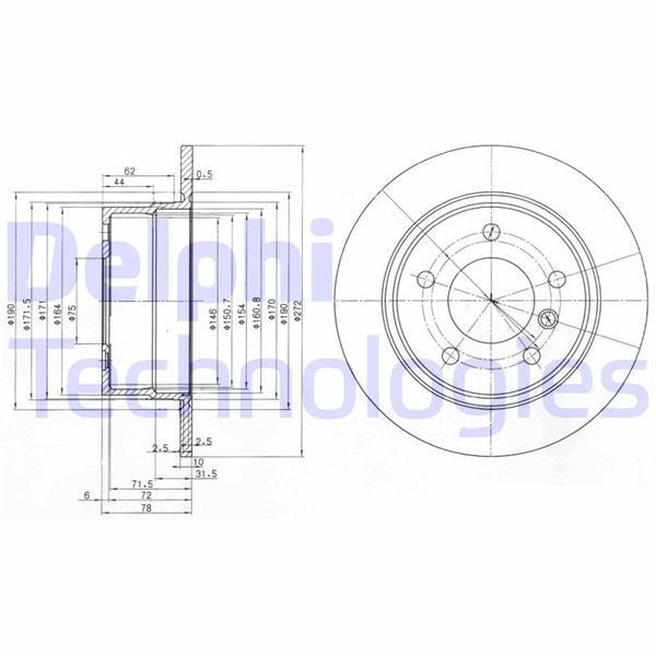 DELPHI BG3040 Fren Sistemleri Fren Diski - BMW 3 (E36) uyumlu