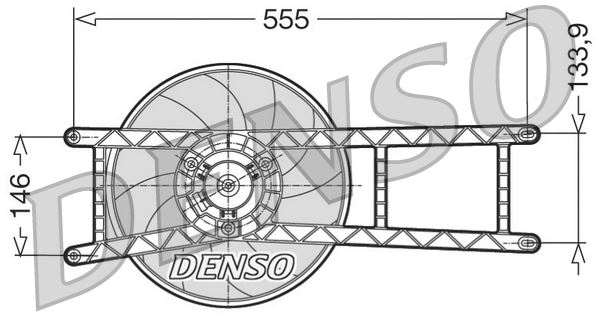 DENSO DER09017 Soğutma Sistemi Fan - FIAT PANDA (169_) uyumlu