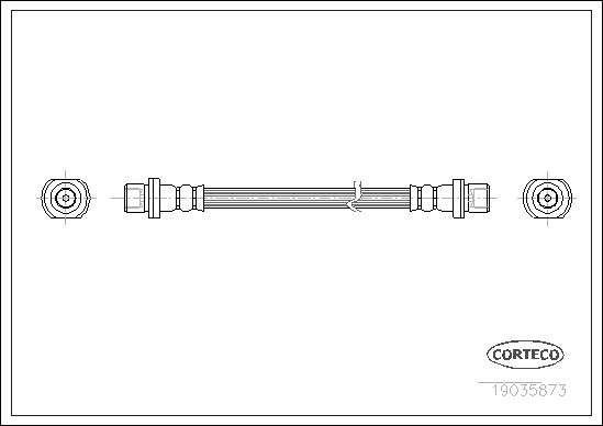 CORTECO 19035873 Fren Sistemleri Fren Hortumları - TOYOTA LAND CRUISER 100 (_J1_) uyumlu