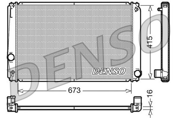 DENSO DRM50051 Soğutma Sistemi Su Soğutucu & Parçaları - TOYOTA RAV 4 III (_A3_) uyumlu