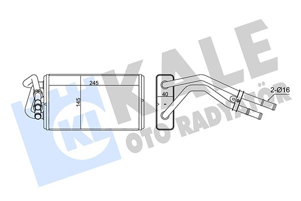 KALE OTO RADYATÖR 355195 İklimlendirme Sistemi İç Mekan Isı Değiştirici - FORD TRANSIT Minibüs/Otobüs (E_ _) uyumlu