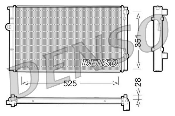 DENSO DRM32028 Soğutma Sistemi Su Soğutucu & Parçaları - VW PASSAT B3/B4 (3A2, 35I) uyumlu