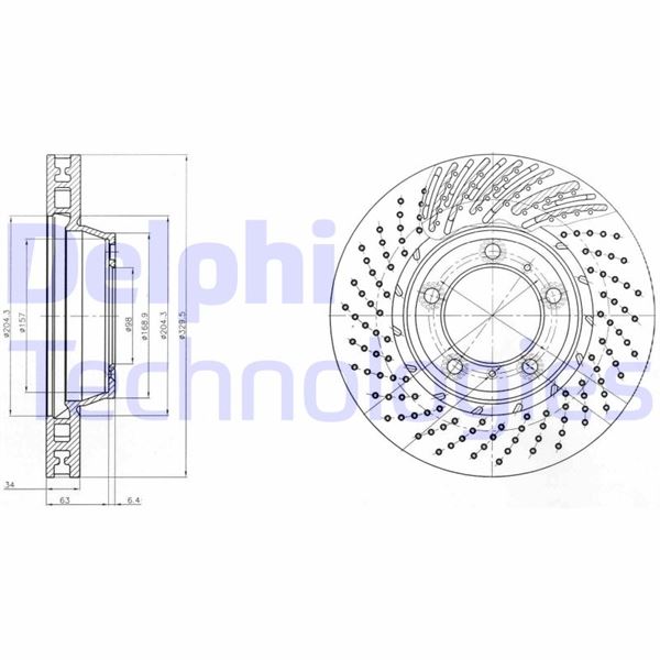 DELPHI BG9095C Fren Sistemleri Fren Diski - PORSCHE 911 (991) uyumlu