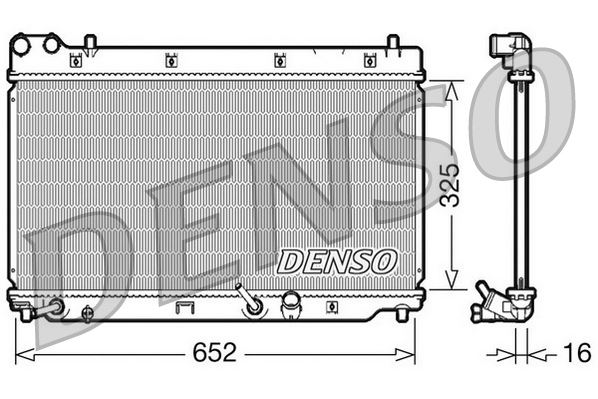 DENSO DRM40014 Soğutma Sistemi Su Soğutucu & Parçaları - HONDA JAZZ II (GD_, GE3, GE2) uyumlu