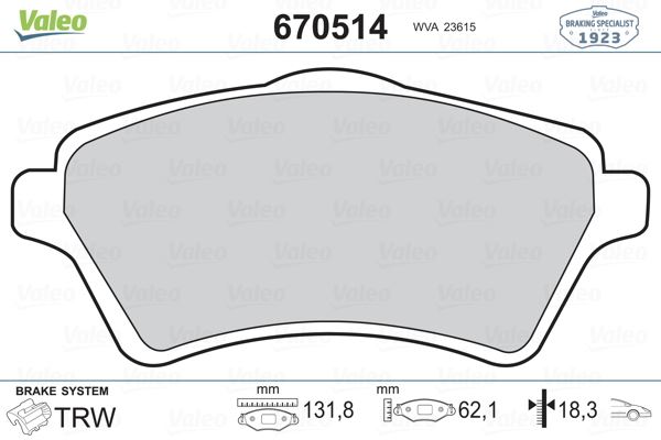 VALEO 670514 Diğer Diğer Donanım & Parçalar - LAND ROVER FREELANDER I (L314) uyumlu