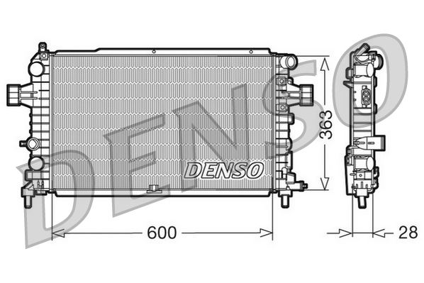 DENSO DRM20105 Soğutma Sistemi Su Soğutucu & Parçaları - OPEL ASTRA H (A04) uyumlu