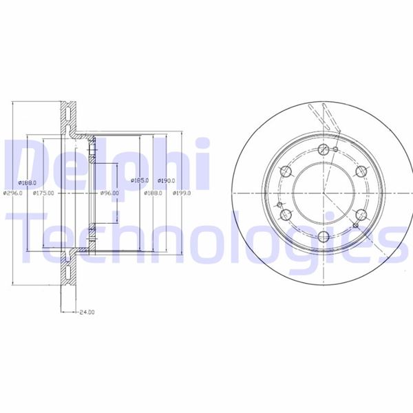 DELPHI BG4221 Fren Sistemleri Fren Diski - DAEWOO REXTON (GAB_) uyumlu
