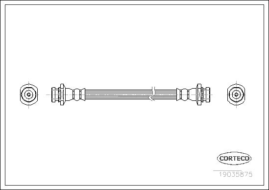 CORTECO 19035875 Fren Sistemleri Fren Hortumları - SUZUKI WAGON R+ (MA) uyumlu