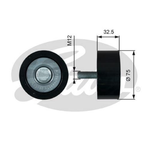 GATES T36741 Motor Yönlendirme & Kılavuz Makarası - MERCEDES-BENZ INTOURO uyumlu