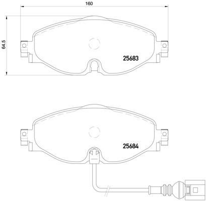 BREMBO P 85 126 Fren Sistemleri Fren Balatası - SEAT LEON ST (5F8) uyumlu