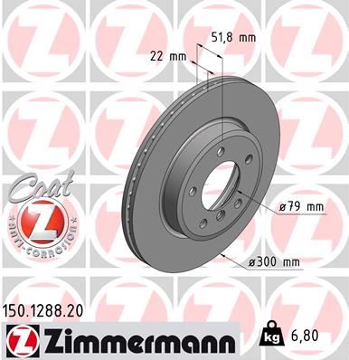 ZIMMERMANN 150.1288.20 Fren Sistemleri Fren Diski - BMW 3 (E46) uyumlu