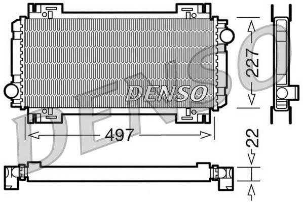 DENSO DRM10032 Soğutma Sistemi Su Soğutucu & Parçaları - FORD FIESTA II (FBD) uyumlu