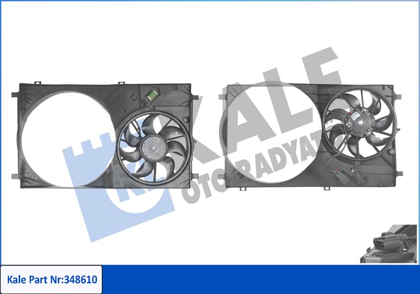 KALE OTO RADYATÖR 348610 Soğutma Sistemi Fan - FORD TRANSIT V363 Panelvan/Van (FCD, FDD) uyumlu