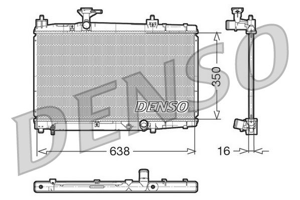 DENSO DRM50007 Soğutma Sistemi Su Soğutucu & Parçaları - TOYOTA YARIS (_P1_) uyumlu