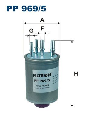 FILTRON PP 969/5 Yakıt Sistemi Yakıt Filtresi - JAGUAR S-TYPE II (X200) uyumlu