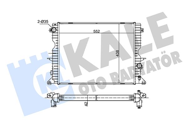 KALE OTO RADYATÖR 350600 Soğutma Sistemi Su Soğutucu & Parçaları - LAND ROVER DEFENDER Station Wagon (L316, L315) uyumlu