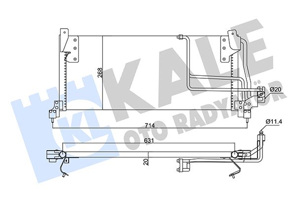 KALE OTO RADYATÖR 382525 İklimlendirme Sistemi Klima Radyatörü - OPEL CORSA B (S93) uyumlu