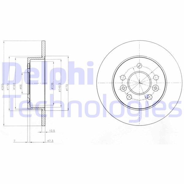 DELPHI BG3552 Fren Sistemleri Fren Diski - RENAULT ESPACE II (J/S63_) uyumlu