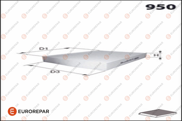 EUROREPAR 1682956480 İklimlendirme Sistemi Polen Filtresi - KIA SORENTO III (UM) uyumlu