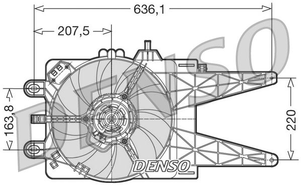 DENSO DER09015 Soğutma Sistemi Fan - FIAT PUNTO (188_) uyumlu