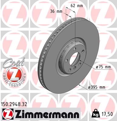 ZIMMERMANN 150.2948.32 Fren Sistemleri Fren Diski - BMW X5 (F15, F85) uyumlu