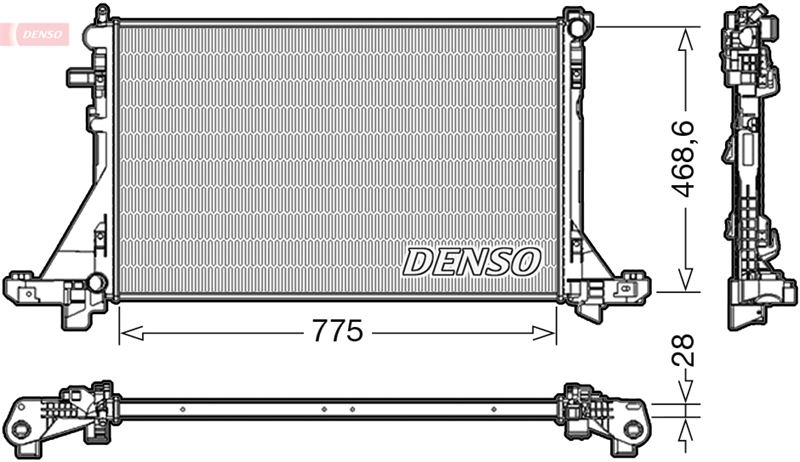 DENSO DRM23093 Soğutma Sistemi Su Soğutucu & Parçaları - OPEL MOVANO B Minibüs/Otobüs (X62) uyumlu