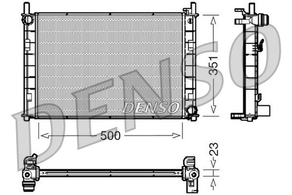 DENSO DRM10045 Soğutma Sistemi Su Soğutucu & Parçaları - FORD FIESTA V (JH_, JD_) uyumlu